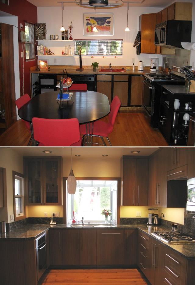 kitchen - North View Before & After